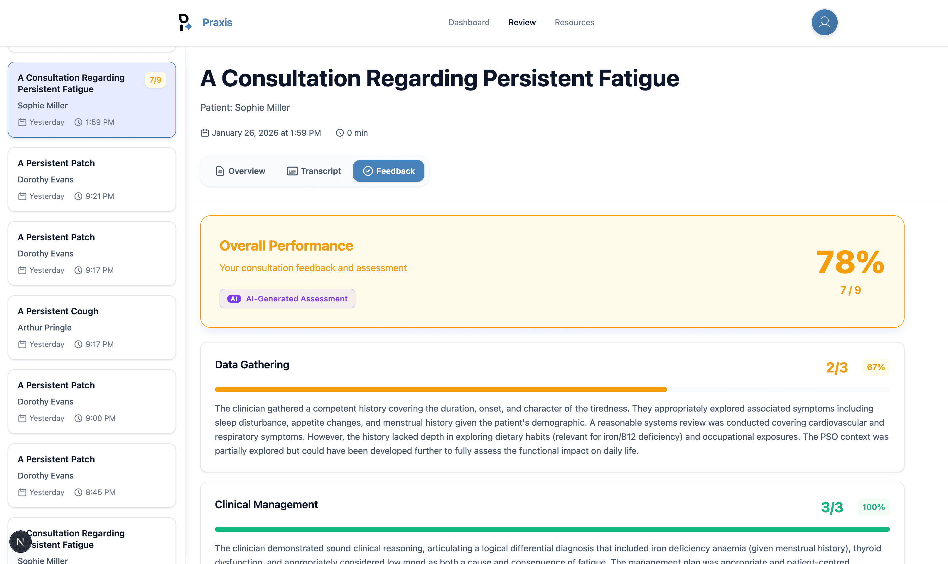 Comprehensive Feedback